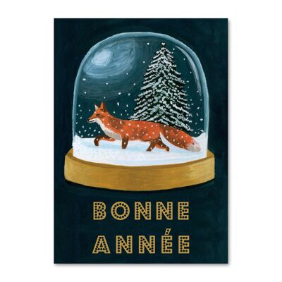 Happy New Year Fox Card