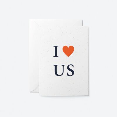 Ich liebe uns - Liebesgrußkarte