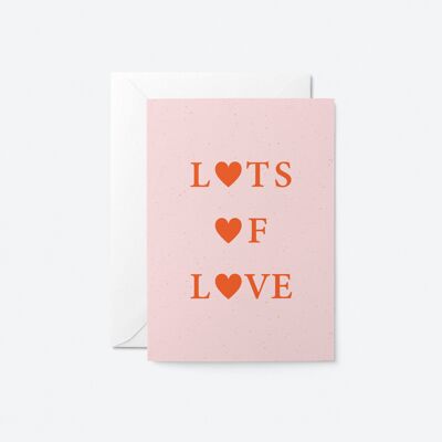 Lots of love - Greeting card