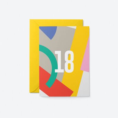 18. Geburtstag - Grußkarte