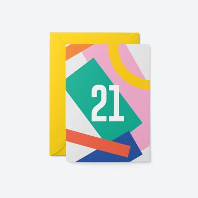 21st Birthday - Greeting card