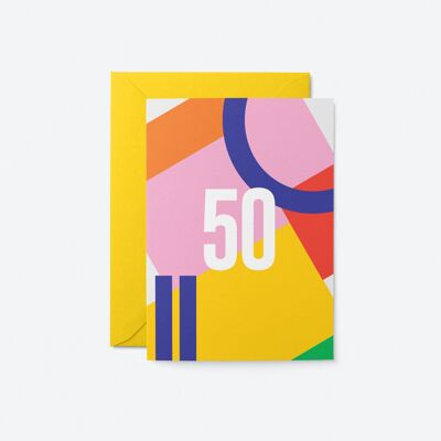 50 cumpleaños - Tarjeta de felicitación