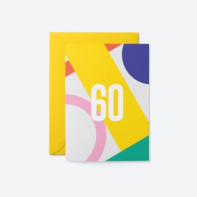 60th Birthday - Greeting card