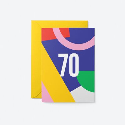 70th Birthday - Greeting card