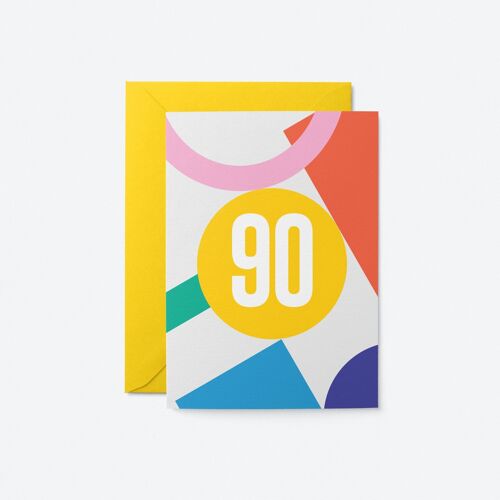 90th Birthday - Greeting card
