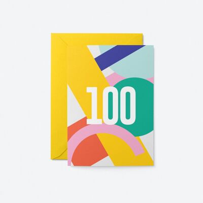 100. Geburtstag - Grußkarte