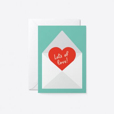 Lots of love! - Greeting card