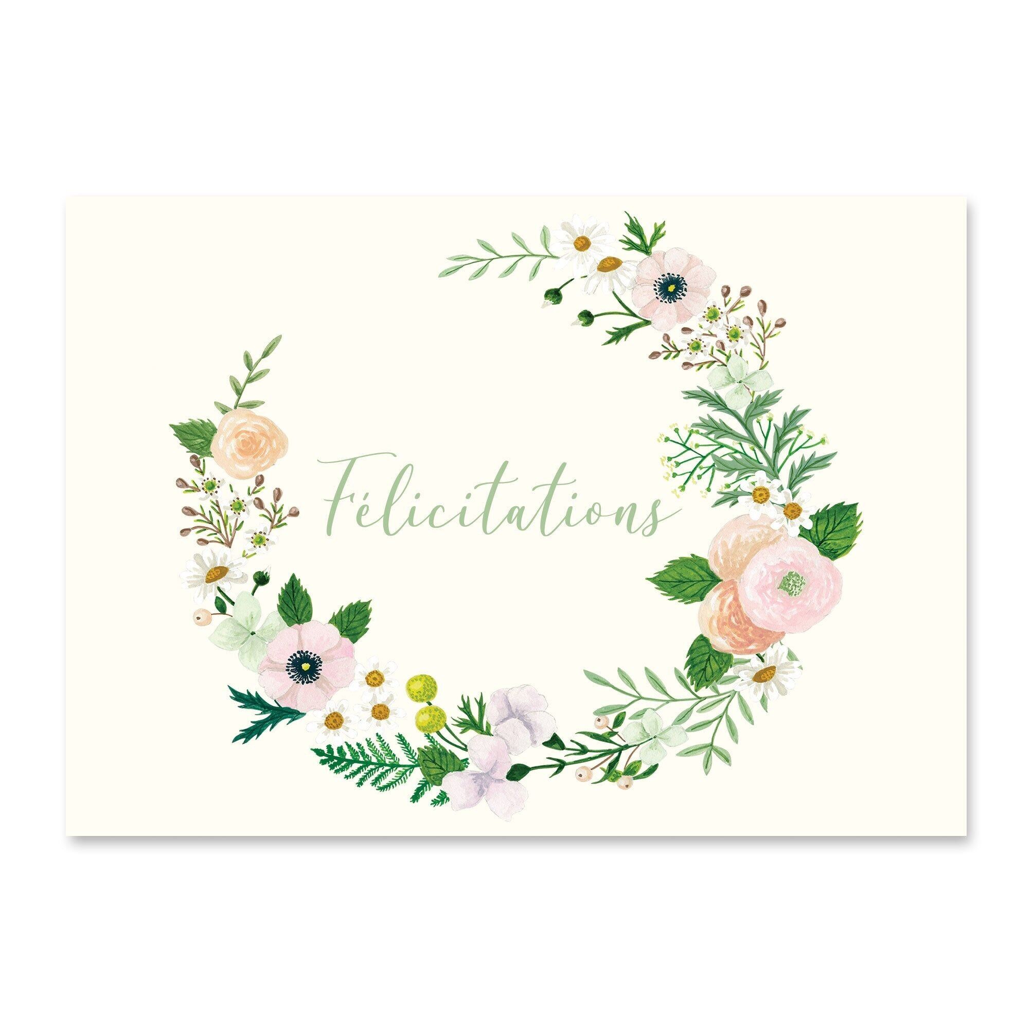 Biglietto ghirlanda di congratulazioni