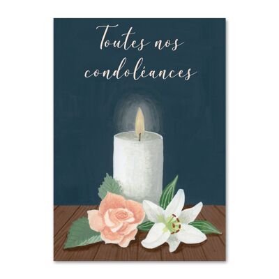 Kerzen-Beileidskarte