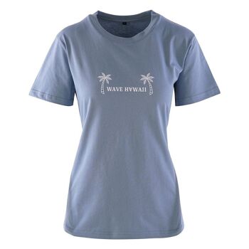 WAVE HAWAII T-Shirt Waimea Femme, Citadel Blue, construction organique