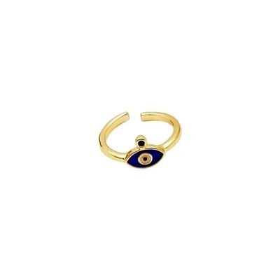 Evil Eye Ring, Gold, Oracle (#5), Blue