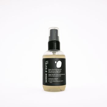Spray cheveux Thermoprotecteur Kératine Végétale 100ml - 99,5% D'origine naturelle -Certifié Ecocert COSMOS NATURAL - Restructure et Répare la fibre capillaire Certifié COSMOS NATURAL - VEGAN - 1