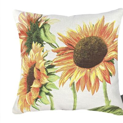 Woven cushion cover 3 sunflowers
