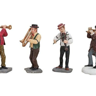 Miniature street musician made of poly