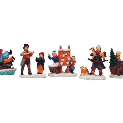 Miniature poly Christmas figures