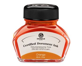 Encre pour documents orange, certifiée DIN ISO 12757-2 1