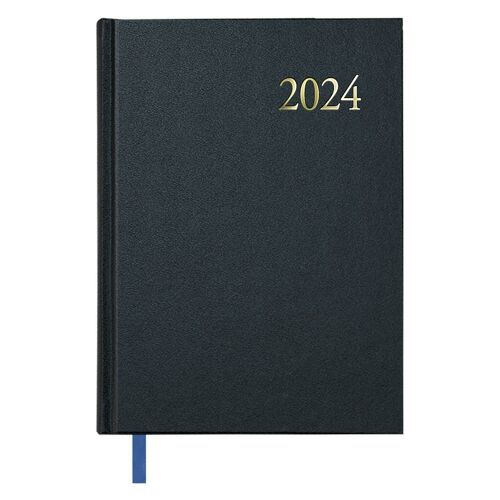 Dohe - Agenda 2024 - Semana Vista - Tamaño Mediano: 14x20 cm - 144 páginas - Encuadernación cosida - Tapa dura - Color Negro - Modelo Segovia