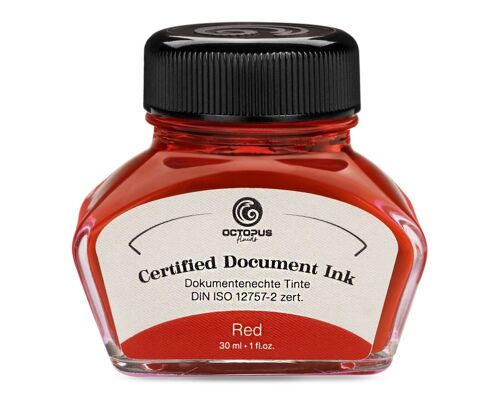 Document Ink Red, DIN ISO 12757-2 zertifiziert