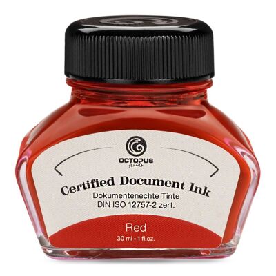 Encre pour documents rouge, certifiée DIN ISO 12757-2