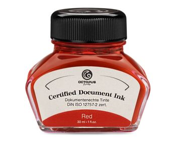 Encre pour documents rouge, certifiée DIN ISO 12757-2 1
