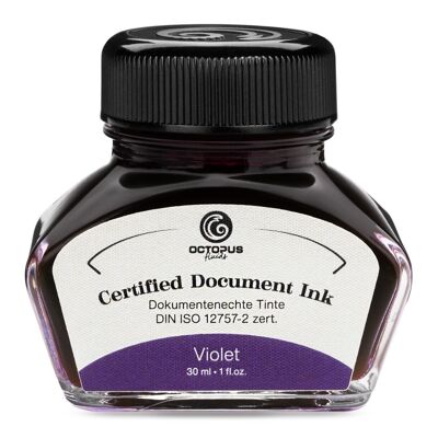 Tinta para documentos violeta, certificación DIN ISO 12757-2