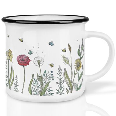 Taza de cerámica – prado de flores