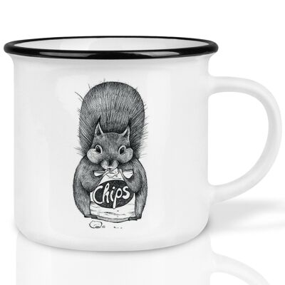 Ceramic mug - chip squirrel