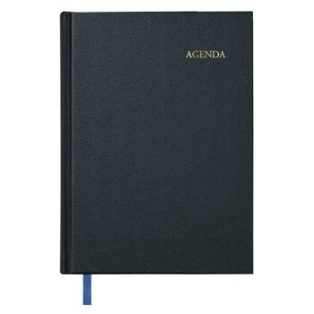 Dohe - Agenda Agenda 2024 - Modèle Perpétuel - Format Moyen : 14x20 cm - 400 pages - Reliure cousue - Relié - Couleur Noir - Modèle Ségovie 1