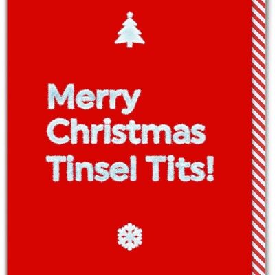 Rude Christmas Card - Tinsel Tits