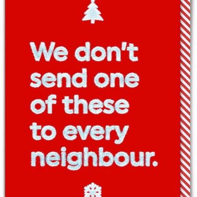 Carte de Noël amusante – Chaque voisin