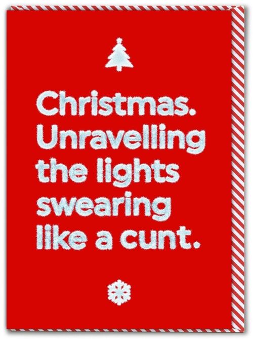 Rude Christmas Card - Unravel Lights