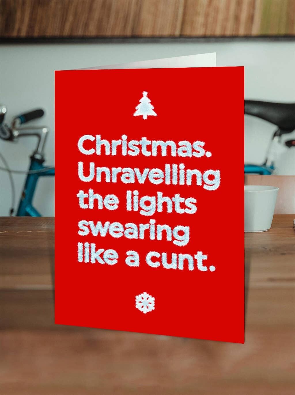 Cartolina di Natale rude - Luci svelate