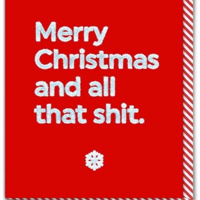 Cartolina di Natale scortese - Buon Natale e tutta quella merda