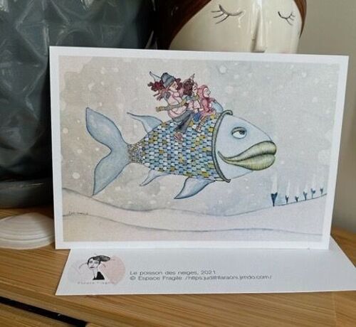 carte postale simple Le poisson des neiges