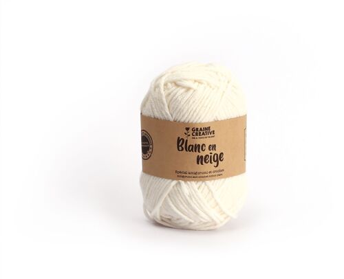 FILS DE COTON BLANC SPECIAL AMIGURUMI BLANC EN NEIGE