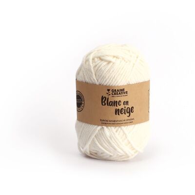 FILS DE COTON BLANC SPECIAL AMIGURUMI BLANC EN NEIGE