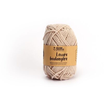 FILS DE COTON BEIGE SPECIAL AMIGURUMI LEVURE BOULANGERE