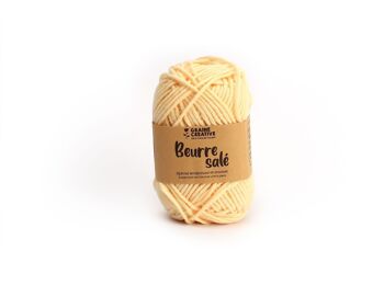 FILS DE COTON JAUNE CLAIR SPECIAL AMIGURUMI BEURRE SALE 1