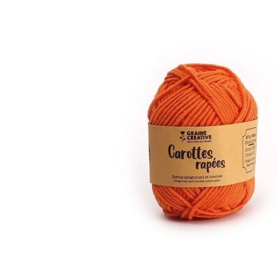 FILS DE COTON ORANGE SPECIAL AMIGURUMI CAROTTES RAPEES