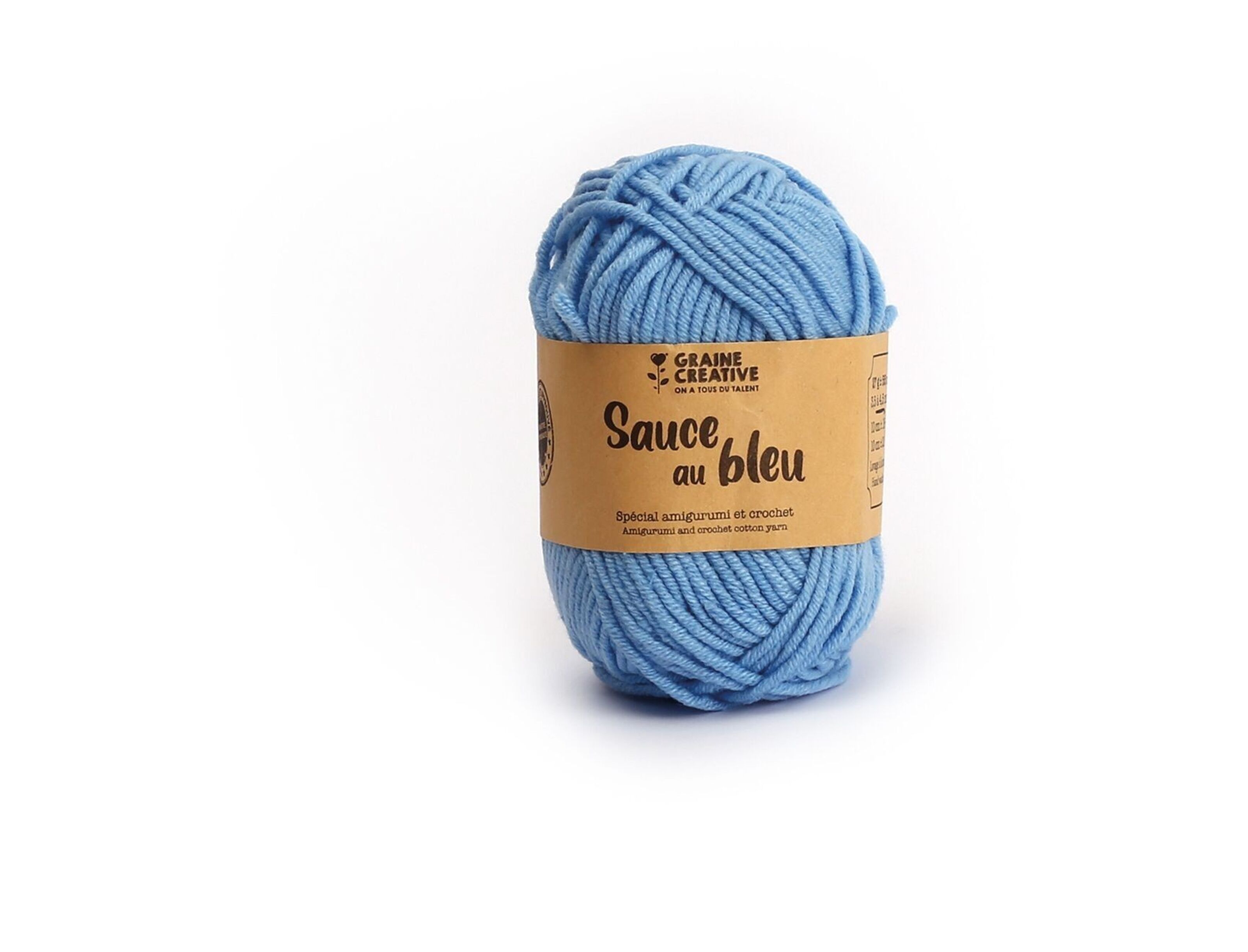 Fil de coton Amigurumi Bleu ciel Sauce au bleu - Graine créative