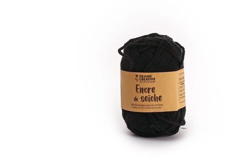 FILS DE COTON NOIR SPECIAL AMIGURUMI ENCRE DE SEICHE