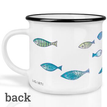Mug en céramique – banc de poissons 2