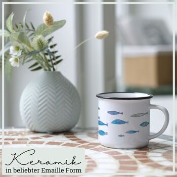 Mug en céramique – banc de poissons 3