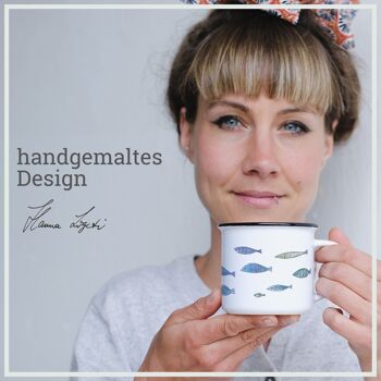 Mug en céramique – banc de poissons 4