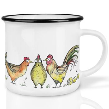 Mug en céramique – renard en fourrure de poulet 1
