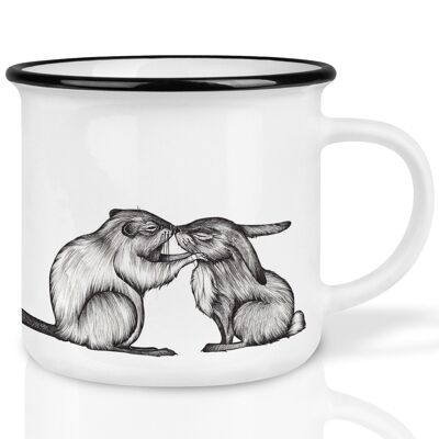 Tasse en céramique – Lapin & Castor