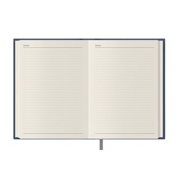 Dohe - Agenda 2024 - Page du Jour - Format Moyen : 14x20 cm - 336 pages - Reliure cousue - Relié - Coloris Bleu - Modèle Lausanne 4