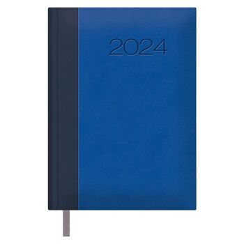 Dohe - Agenda 2024 - Page du Jour - Format Moyen : 14x20 cm - 336 pages - Reliure cousue - Relié - Coloris Bleu - Modèle Orléans 1