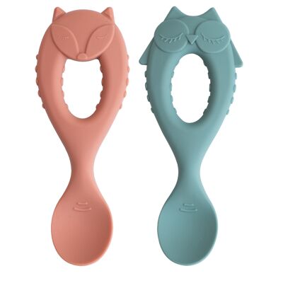 Ensemble de cuillères en silicone pour bébé