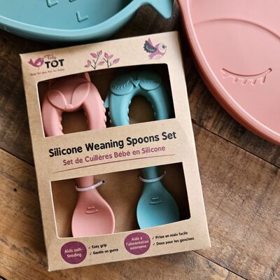 Ensemble de cuillères en silicone pour bébé
